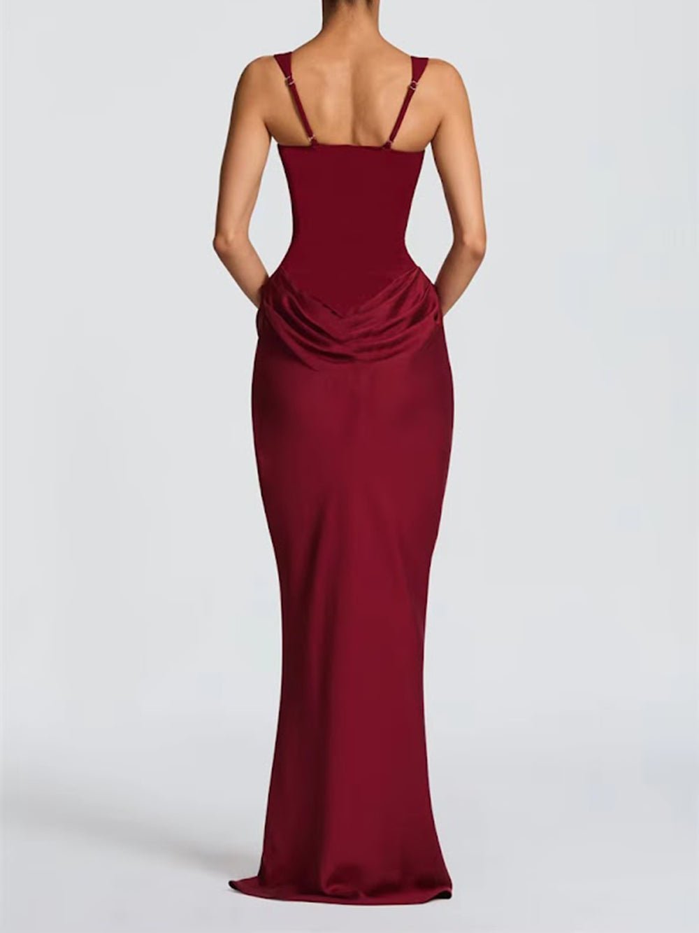 Alessia Draped Cowl Maxi Dress - Fashion Pov