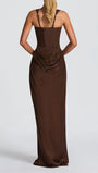 Alessia Draped Cowl Maxi Dress - Fashion Pov