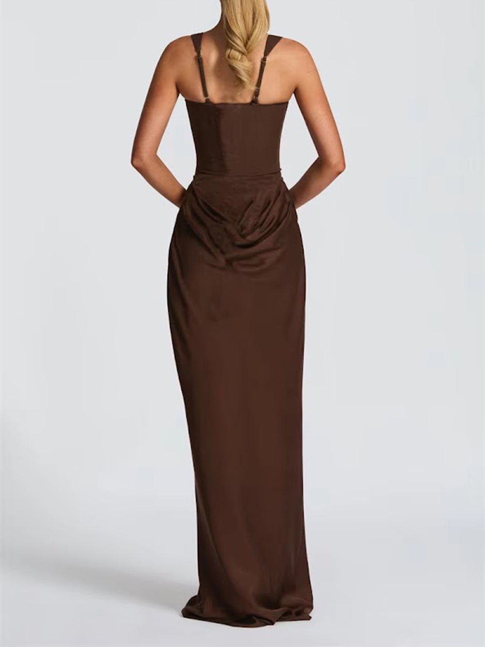 Alessia Draped Cowl Maxi Dress - Fashion Pov
