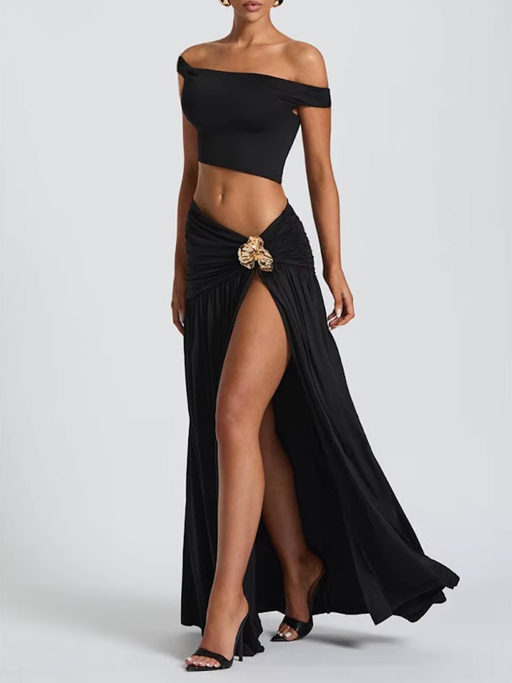 Alessia Off Shoulder Skirt Set - Fashion Pov