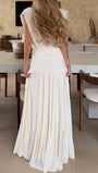 Alessia Ruched Plunge Maxi Dress - Fashion Pov