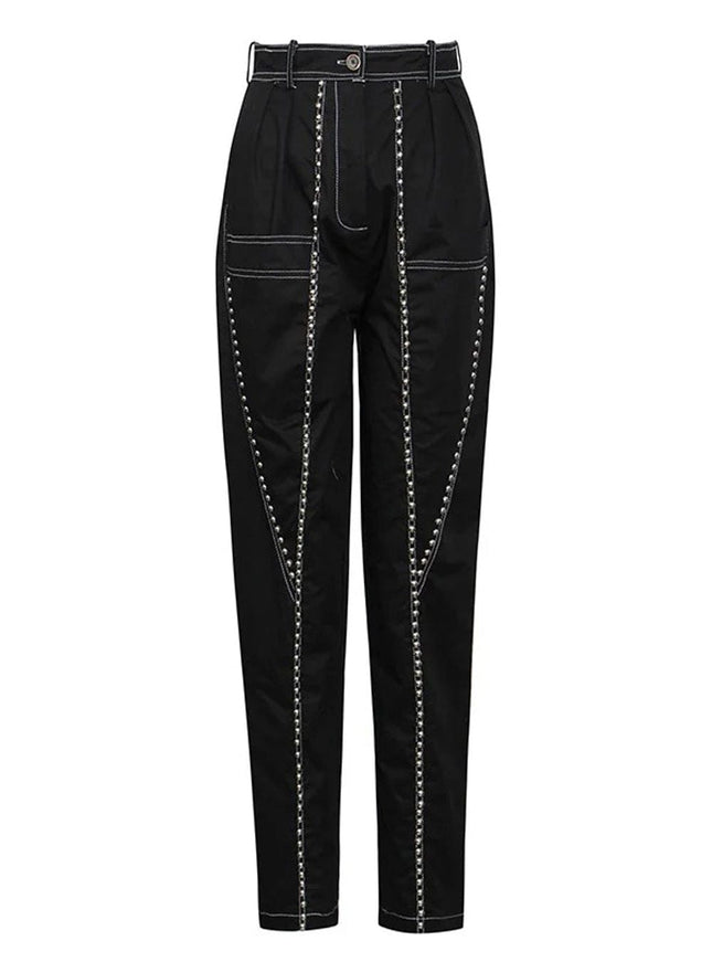 Alessia Spliced Button Top & Trouser Set - Fashion Pov