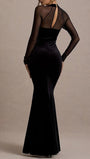 Alessia Square Neck Mesh Maxi Dress - Fashion Pov