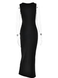 Alicia Sleeveless Bodycon Maxi Dress - Fashion Pov