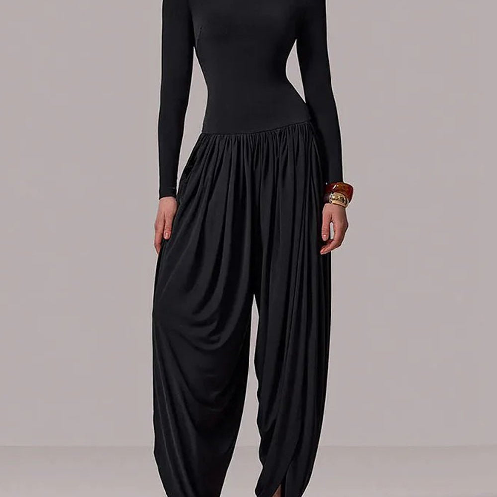 Alina Draped Turtleneck Jumpsuit - Fashion Pov