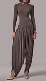 Alina Draped Turtleneck Jumpsuit - Fashion Pov