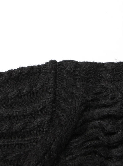 Alishah Mesh Loose Knitting Hollow Out Sweater - Fashion Pov