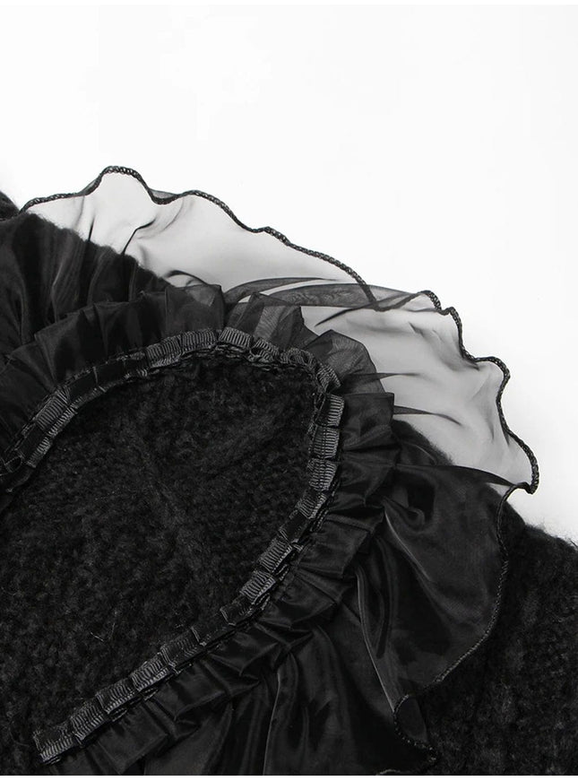 Alishah Mesh Loose Knitting Hollow Out Sweater - Fashion Pov