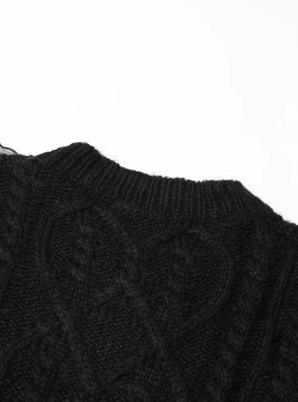 Alishah Mesh Loose Knitting Hollow Out Sweater - Fashion Pov