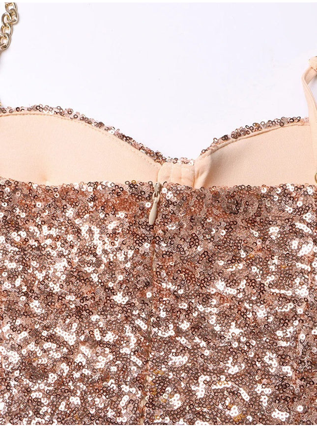Alisyn Collar Sleeveless Sequin Jumpsuit - Fashion Pov