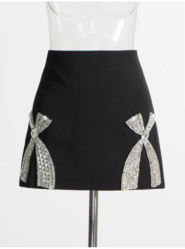 Aliza Spliced Diamond Top & Skirt Set - Fashion Pov