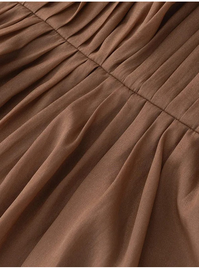 Allison Belt Splice Midi Dress - Fashion Pov