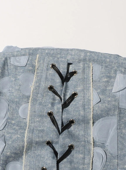 Alysha Denim Top & Skirt Set - Fashion Pov