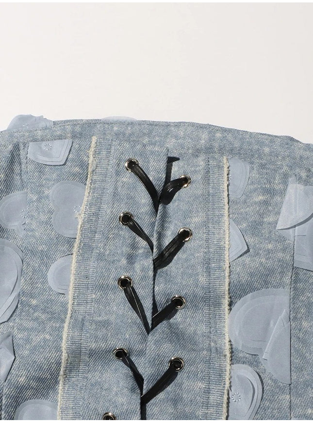 Alysha Denim Top & Skirt Set - Fashion Pov