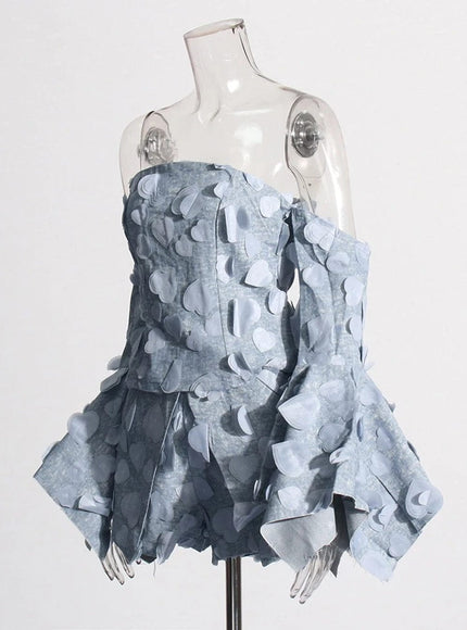 Alysha Denim Top & Skirt Set - Fashion Pov