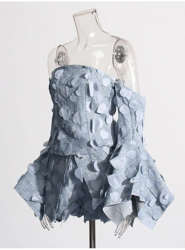 Alysha Denim Top & Skirt Set - Fashion Pov