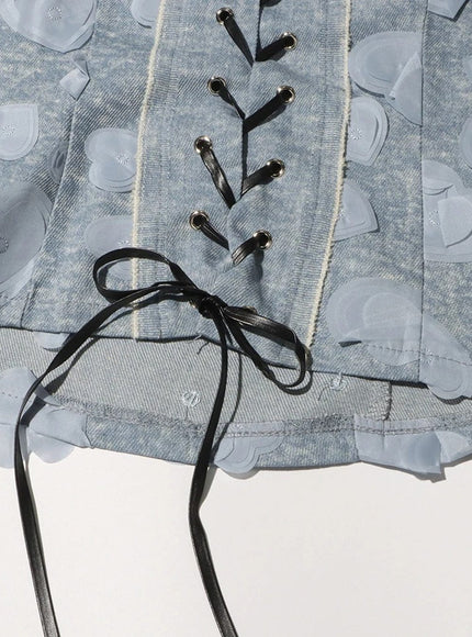 Alysha Denim Top & Skirt Set - Fashion Pov