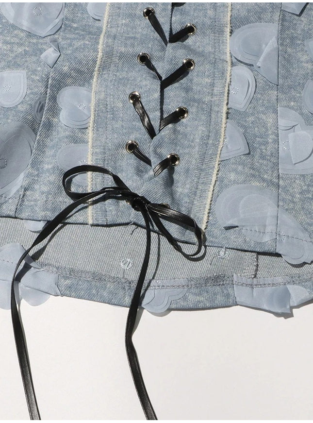 Alysha Denim Top & Skirt Set - Fashion Pov