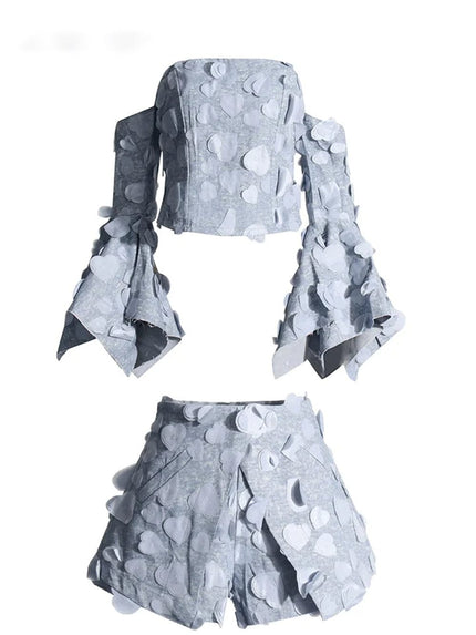 Alysha Denim Top & Skirt Set - Fashion Pov