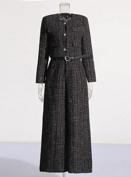 Alyshah Slim Coat & Jumpsuit Set - Fashion Pov