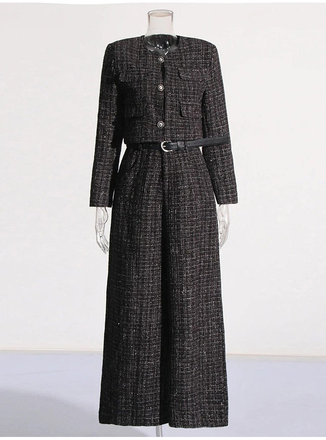 Alyshah Slim Coat & Jumpsuit Set - Fashion Pov