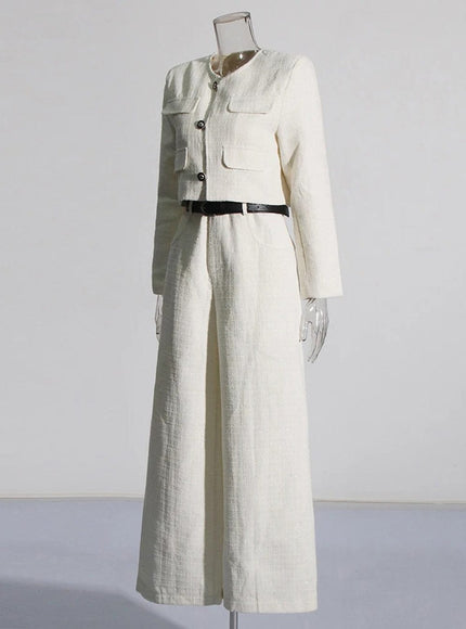 Alyshah Slim Coat & Jumpsuit Set - Fashion Pov