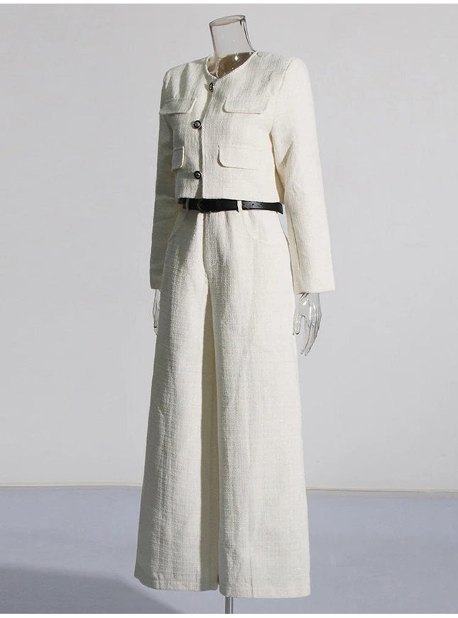 Alyshah Slim Coat & Jumpsuit Set - Fashion Pov
