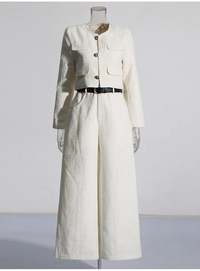 Alyshah Slim Coat & Jumpsuit Set - Fashion Pov