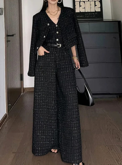 Alyshah Slim Coat & Jumpsuit Set - Fashion Pov