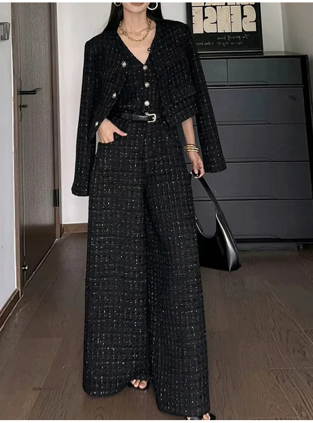 Alyshah Slim Coat & Jumpsuit Set - Fashion Pov