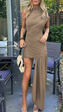 Amara Draped Asymmetric Mini Dress - Fashion Pov