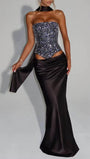 Amara Embellished Corset Skirt Set - Fashion Pov
