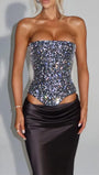 Amara Embellished Corset Skirt Set - Fashion Pov