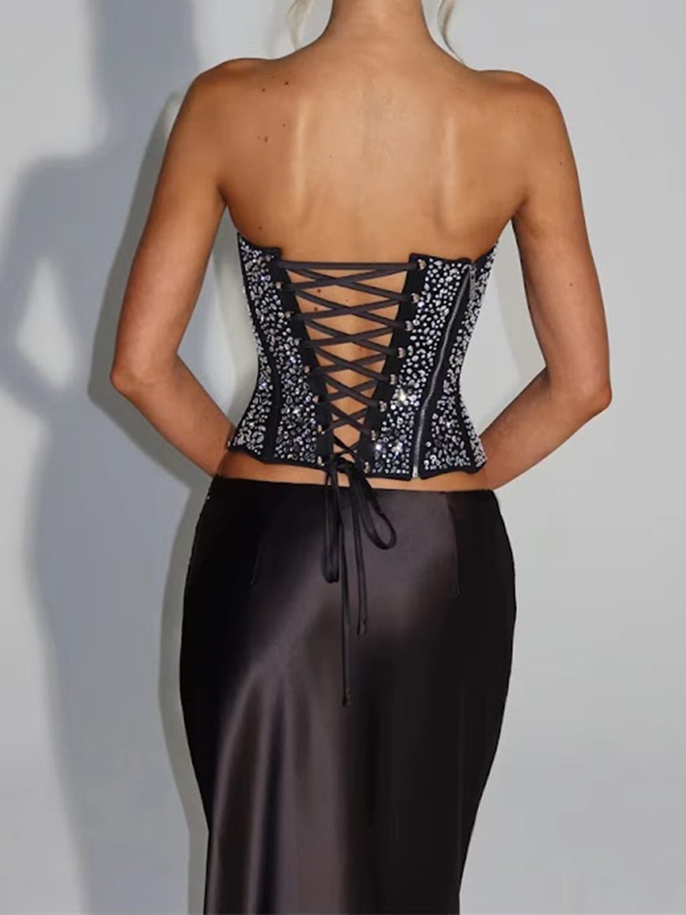 Amara Embellished Corset Skirt Set - Fashion Pov