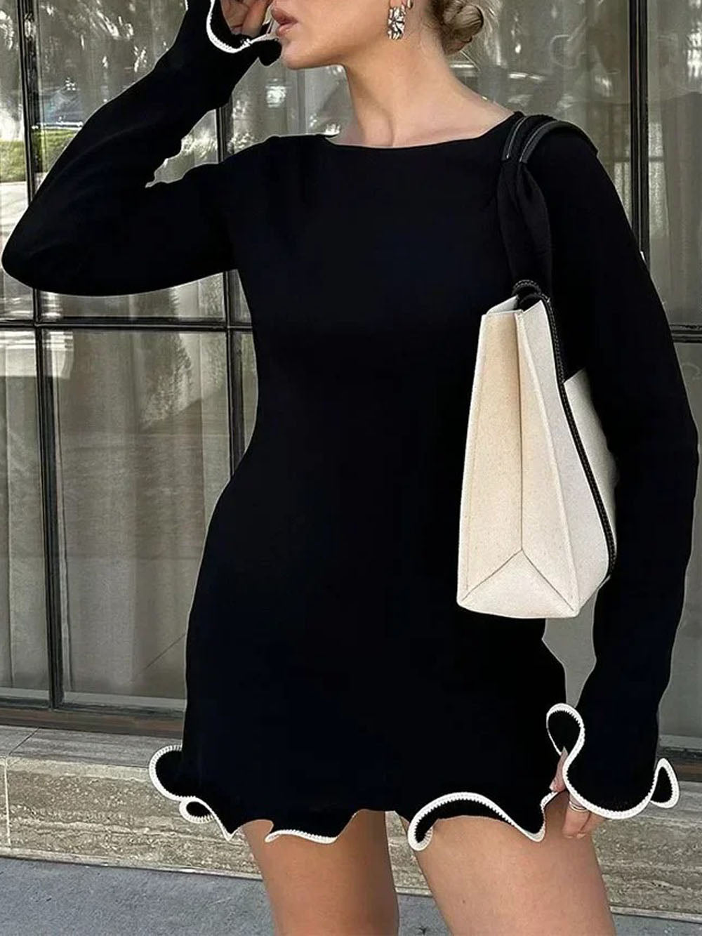 Amaya Bodycon Ruffle Mini Dress - Fashion Pov