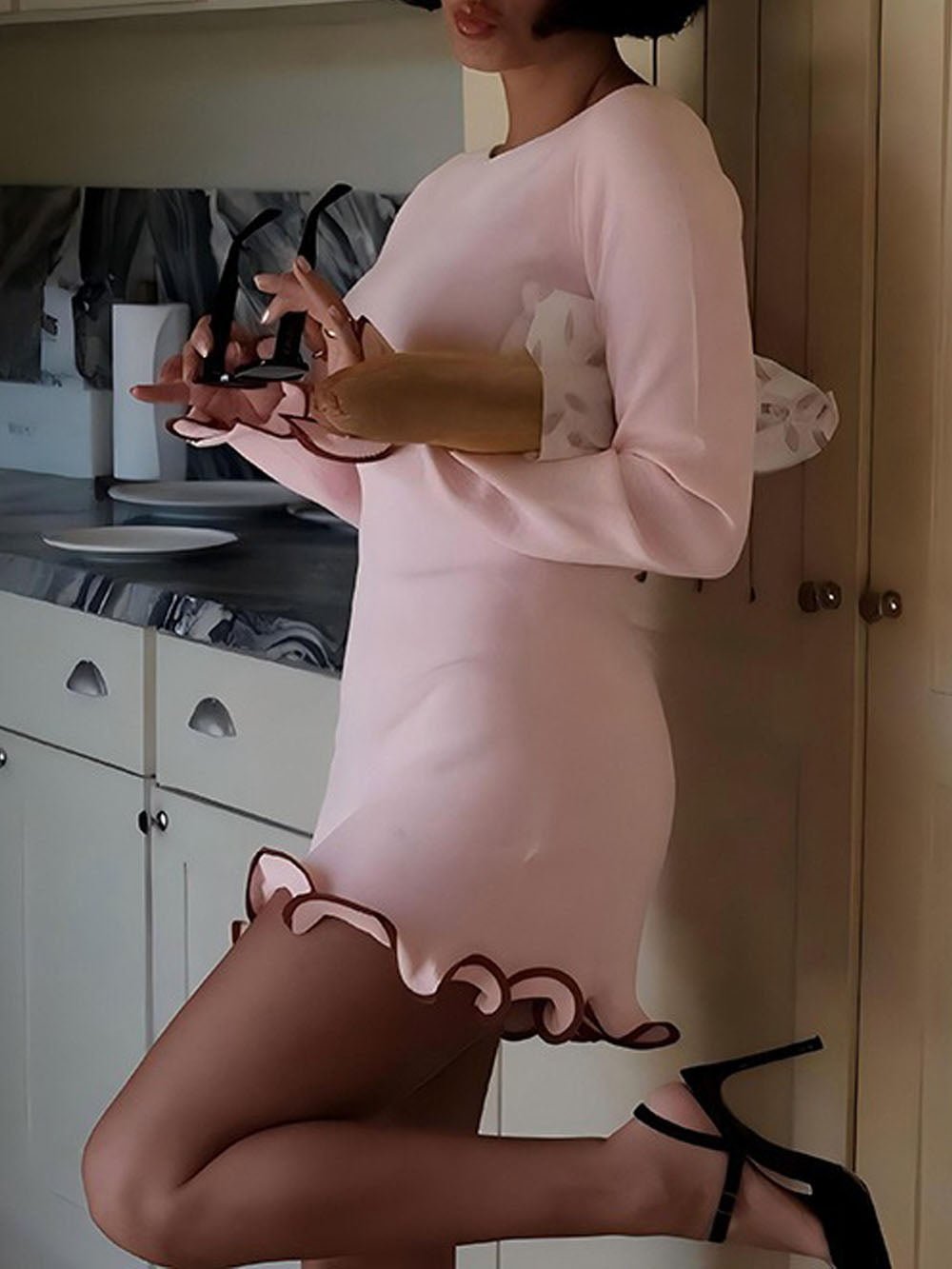 Amaya Bodycon Ruffle Mini Dress - Fashion Pov