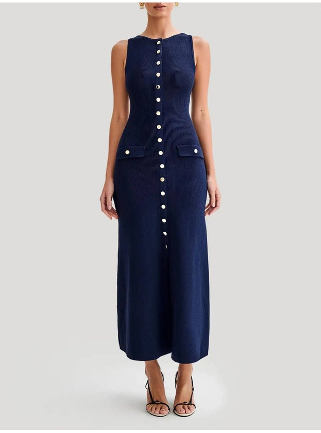 Amelia Sleeveless Long Maxi Dress - Fashion Pov