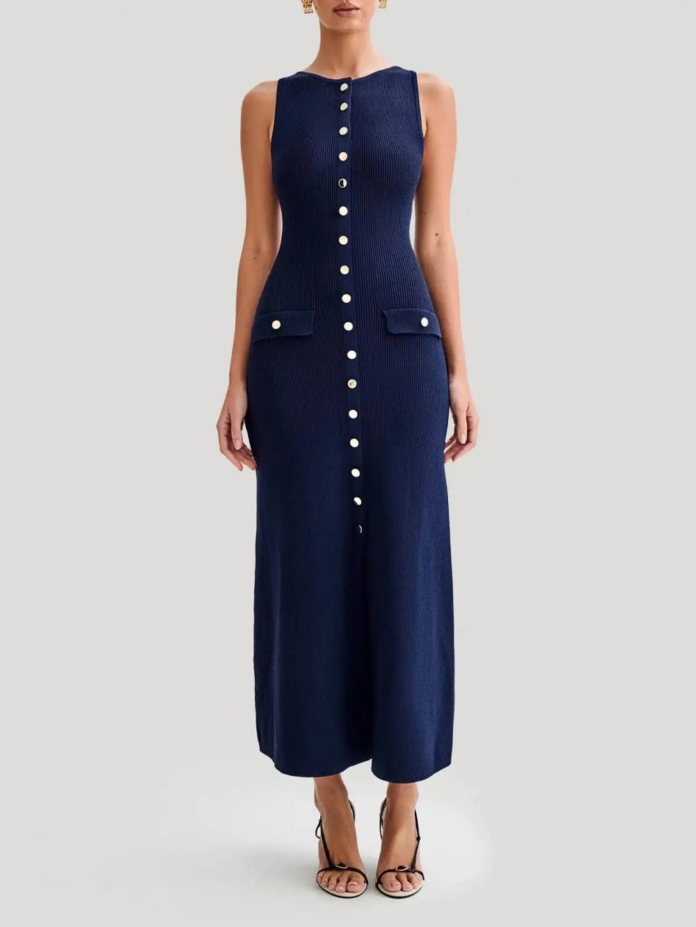 Amelia Sleeveless Long Maxi Dress - Fashion Pov