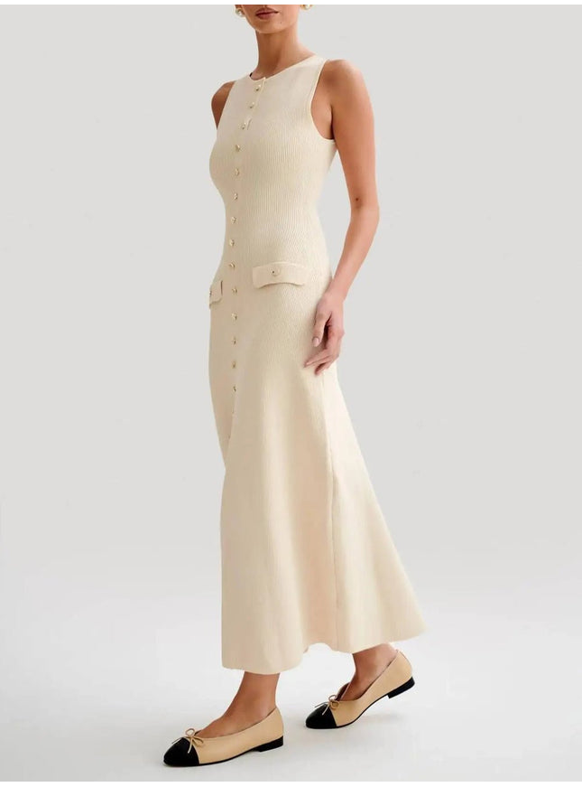 Amelia Sleeveless Long Maxi Dress - Fashion Pov