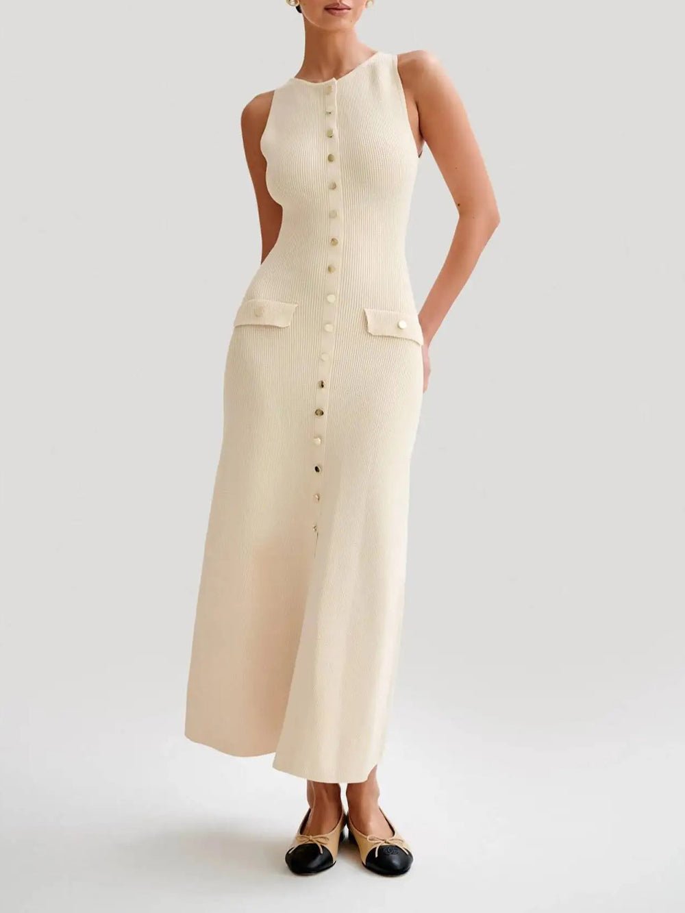 Amelia Sleeveless Long Maxi Dress - Fashion Pov