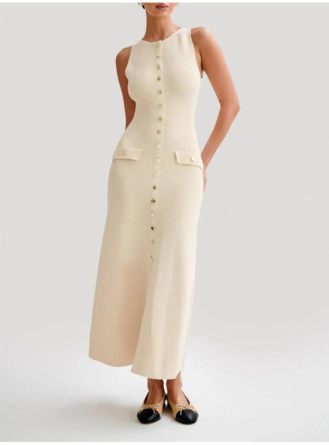 Amelia Sleeveless Long Maxi Dress - Fashion Pov