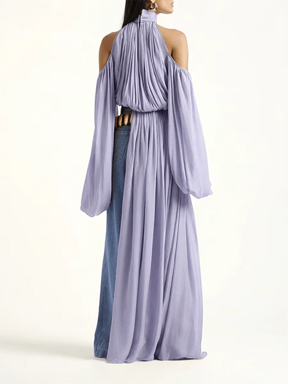 Amelie Draped Halter Blouse - Fashion Pov