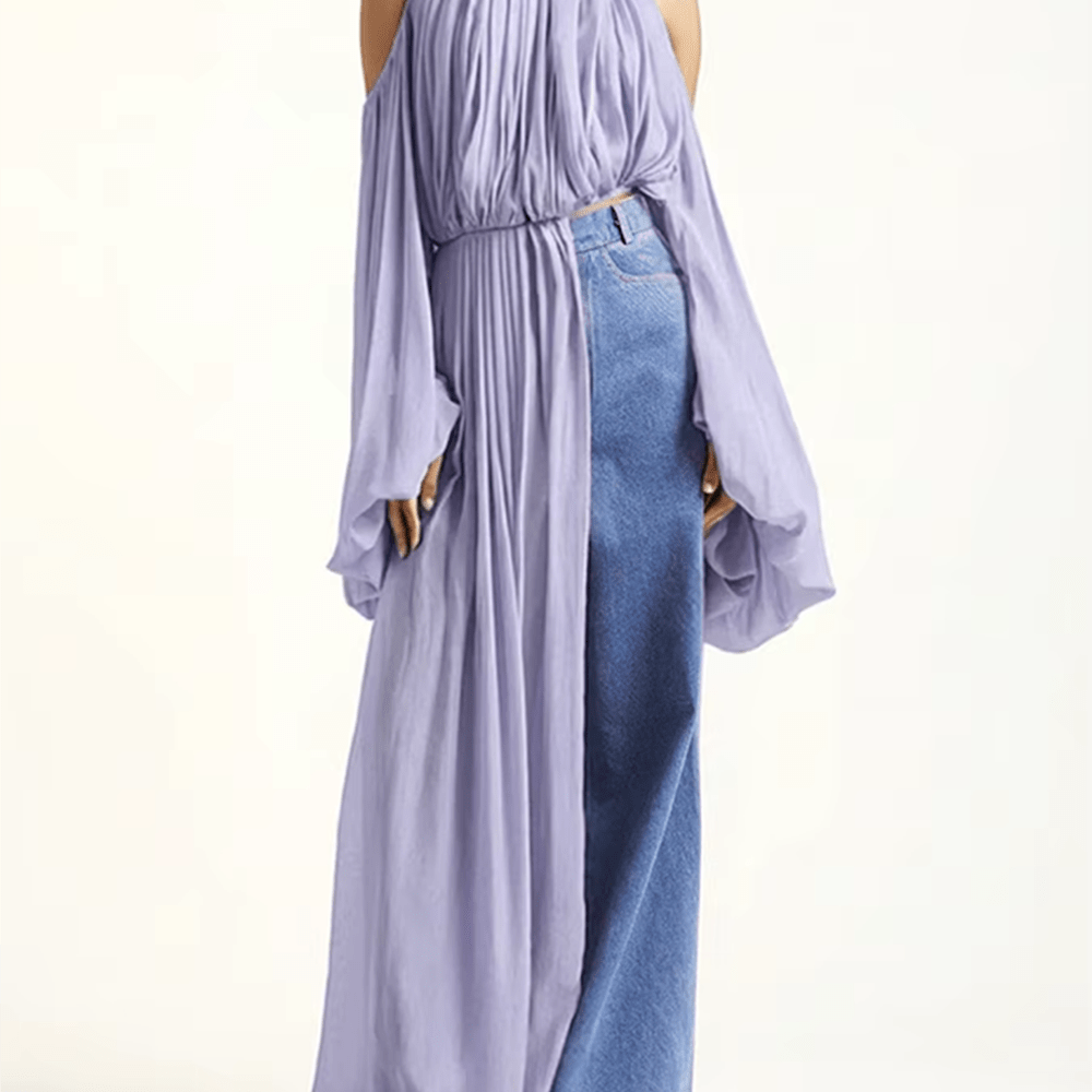 Amelie Draped Halter Blouse - Fashion Pov