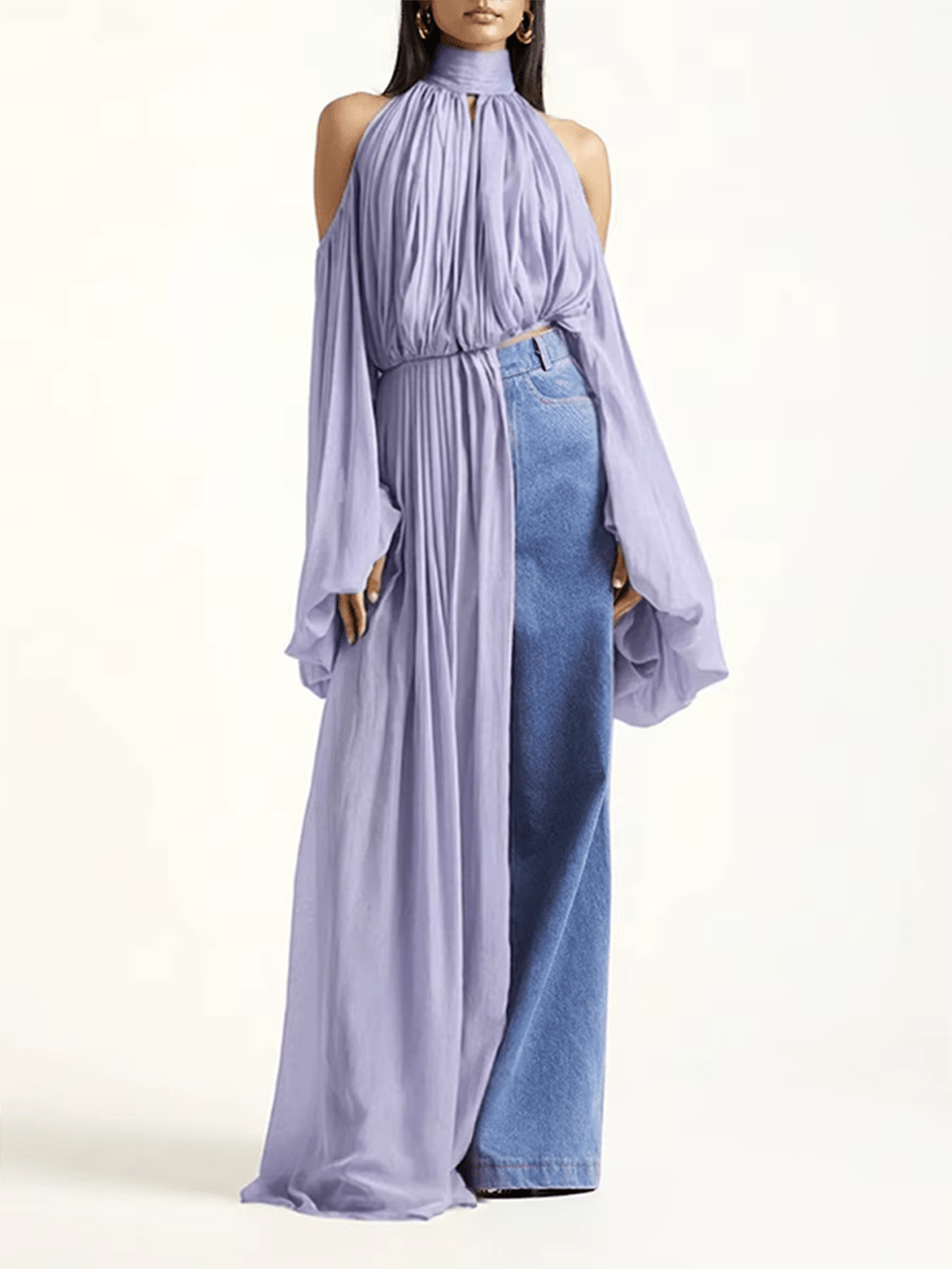 Amelie Draped Halter Blouse - Fashion Pov