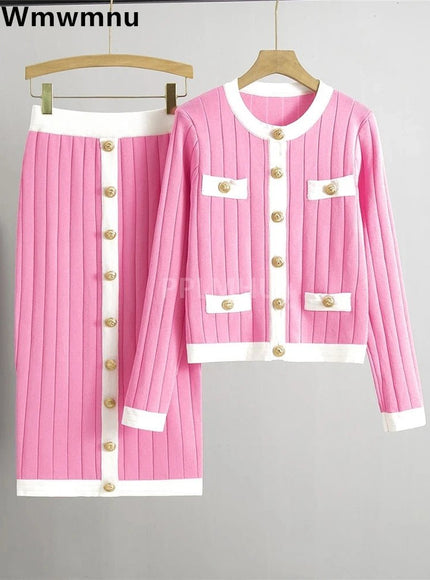 Anastasia Short Sweater & Skirt Set - Fashion Pov