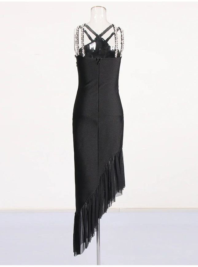 Andrea Diamond Bodycon Midi Dress - Fashion Pov
