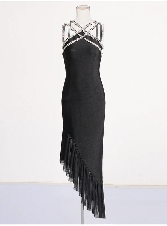 Andrea Diamond Bodycon Midi Dress - Fashion Pov