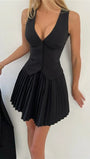 Andrea Single Breasted Top & Mini Skirt - Fashion Pov