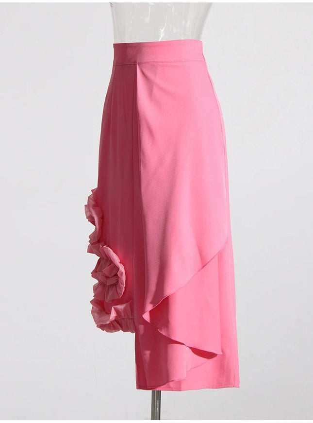 Angel Irregular Hem Fold Skirt - Fashion Pov