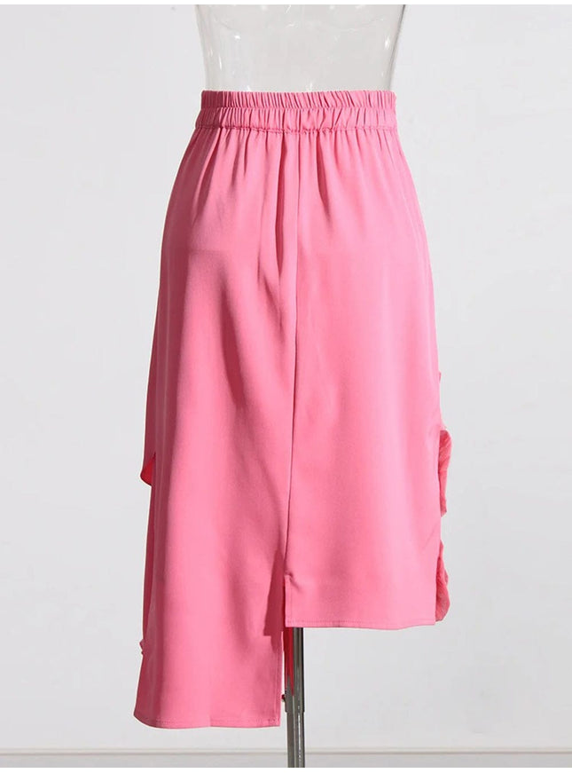 Angel Irregular Hem Fold Skirt - Fashion Pov